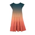 thumbnail image 3 of RXIRUCGD 2025 Vêtements d'Été pour Enfants Mode Filles Nouvelle Robe d'Été à Manches Courtes Poches à Volants Col Rond Imprimé, 3 of 4