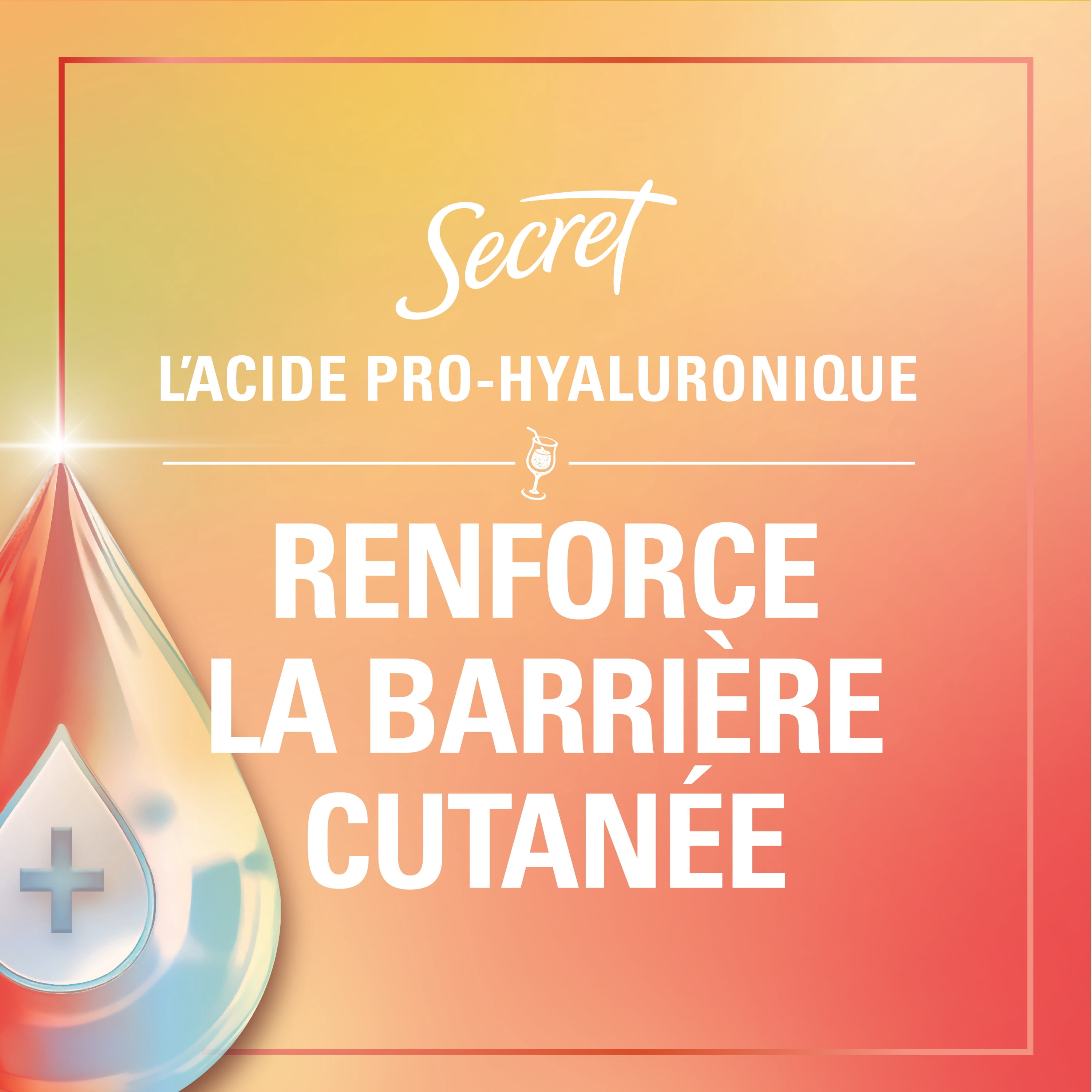 Antisudorifique et désodorisant pour femmes invisible en bâton Secret Fraîcheur, Mangue tango, 73 g