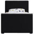 thumbnail image 3 of Meridian Furniture Lit Simple en Velours Noir Dillard, 3 of 6