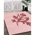 thumbnail image 3 of Ahgly Company Tapis d'Intérieur Lavable à la Machine, Carré, Transitionnel, Rose Pâle, Tapis de Zone, 3 Pieds Carré, 3 of 7