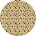 thumbnail image 1 of Ahgly Company Tapis Rond Lavable en Machine Intérieur Transitionnel Brun Cuivré, 4 Pieds Rond, 1 of 7