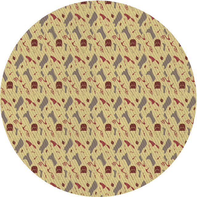 Ahgly Company Tapis Rond Lavable en Machine Intérieur Transitionnel Brun Cuivré, 4 Pieds Rond