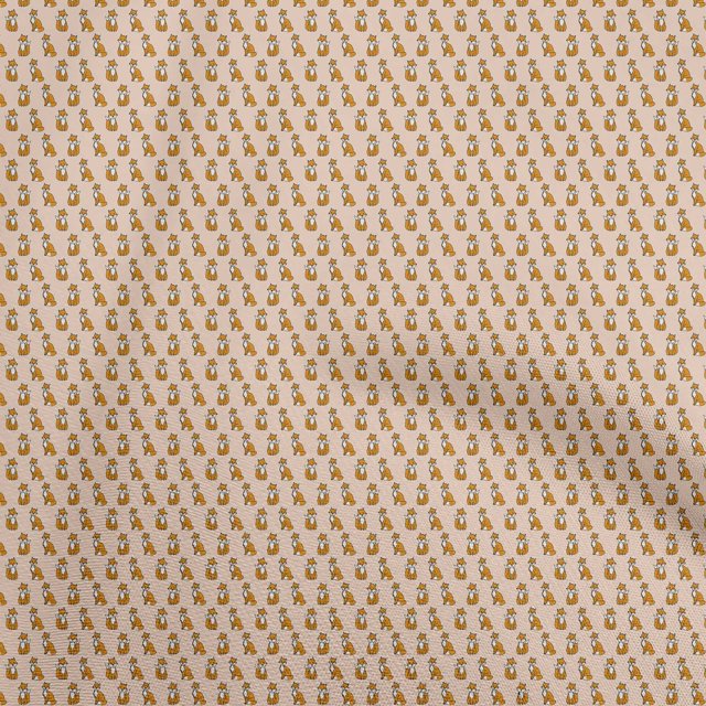 oneOone Velvet Peach Fabric Animal Sewing Craft Projects Fabric Prints By Yard 58 Inch Wide