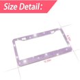 thumbnail image 2 of CHUANK 2PCS Bling Car License Plate Frame  Sparkly Rhinestone Stainless Steel License Plate Cover/Holder  Universal for Most Cars  SUVs  Vehicles with Screw Set  Auto Accessories for Wome, 2 of 14