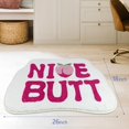 thumbnail image 3 of SHIYUE Pink Bath Mat, Soft Absorbent Non Slip Rug, Washable Microfiber Cool Shower Decor (Peach 18"x26"), 3 of 8