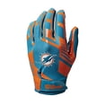 thumbnail image 3 of Wilson NFL Stretch Fit Football Gloves - Adult, Miami Dolphins, 3 of 3