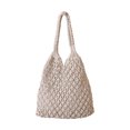 thumbnail image 1 of Cotton Crochet Shoulder Bag - Handmade Boho Purse for Summer Outings & Casual Use, 1 of 7