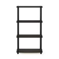 thumbnail image 2 of Furinno 99557EX/BK Turn-N-Tube 4-Tier Multipurpose Shelf Display Rack, Espresso/Black, 2 of 5