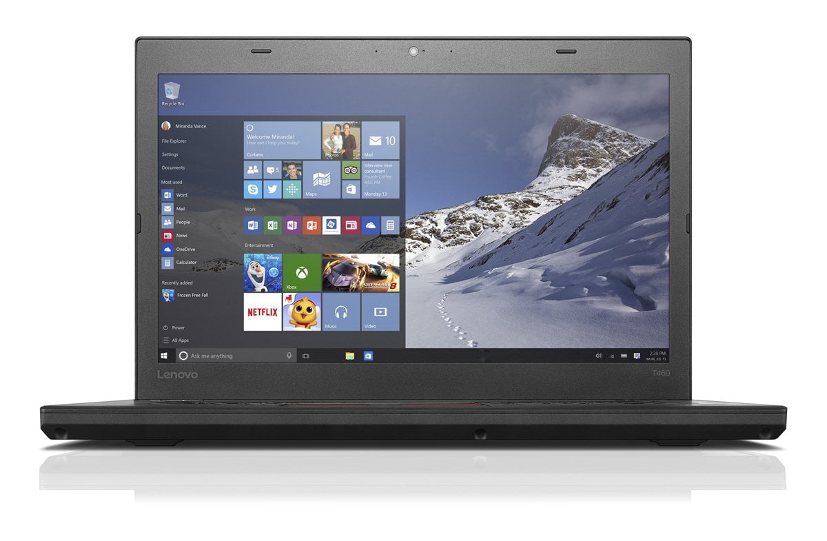 LENOVO ThinkPad T460 Enterprise Laptop 14" Core i5 6300U 16GB RAM 480GB SSD Windows 10 Professional - Refurbished