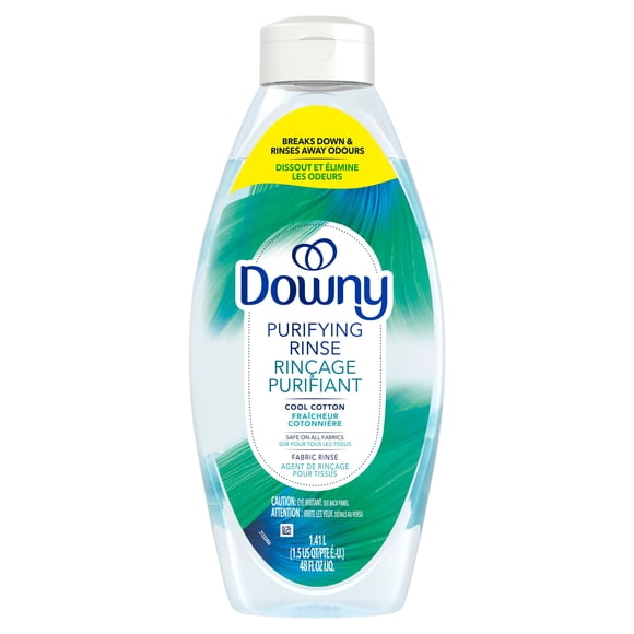 Downy Purifying Rinse Laundry Odour Remover, Cool Cotton Scent, Fabric Softener and Laundry Odour Removal Rinse, Fights Odours at the source, HE Compatible 70WL