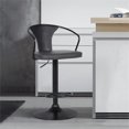 thumbnail image 2 of Armen Living Eagle Tabouret de Bar Moderne Réglable en Similicuir Gris et Noir, 2 of 5