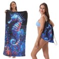 thumbnail image 1 of Foldable Beach Towel Printed Bath Towel All-in-one Beach Towel All-in-one Bag For Storage, 1 of 5