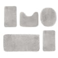 thumbnail image 2 of Dvkptbk Solid Color Bath Mats 5 Set Bathroom Rugs For 5 Pcs Toilet Mats Universal Soft Longhair Water Absorption Non-Slip Thick Machine Washable Easy To Dry Dark Color, 2 of 7
