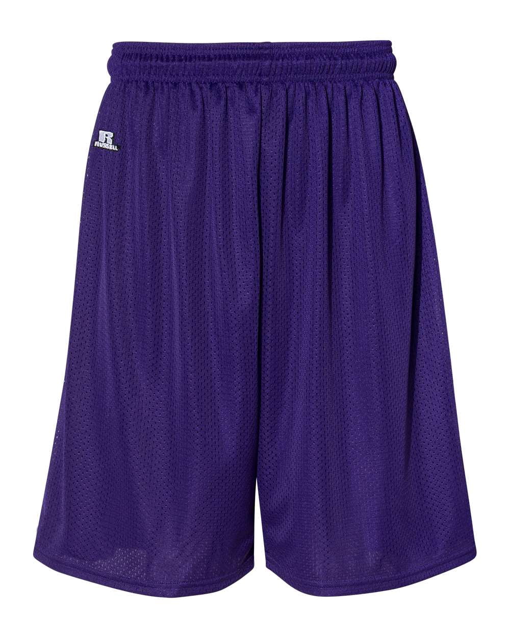 Russell Athletic 9 Dri-Power Tricot Mesh Shorts, L, Purple