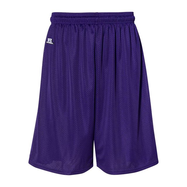 Russell Athletic 9 Dri-Power Tricot Mesh Shorts, L, Purple