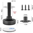 thumbnail image 2 of LSLJS Furniture Levelers 3/8''-16 Thread W/ T-Nut Kit Furniture Leveling Feet Furniture Levelers for Tables,Cabinets,Chairs,Workbench,Sofa and More,Large, Home Accessories, 2 of 2