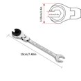 thumbnail image 2 of Metric Open Head Ratcheting Wrench , Metric Spanner With 72 Teeth, Vanadium Steel Tubing Ratchet, 2 of 2