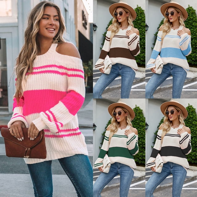 Tralilbee Women's Crew Neckline Printing Chenille Sweater