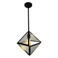 thumbnail image 1 of EQLight EQ21-P-RB14 Nicteel 1-Light Black Geometric Pendant, 1 of 1