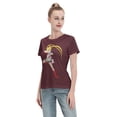 thumbnail image 4 of T-Shirt Basique à Manches Courtes pour Femmes Sailor Moon Lièvre Lunaire, 4 of 6