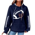 thumbnail image 1 of Rbaofujie Chandails à Capuchon Mignons Femmes Décontracté Manches Longues Col Rond Chandails pour Dames Hauts Blouse Chandail à Capuchon Uni Bleu Marine Chandail pour Femmes, 1 of 4