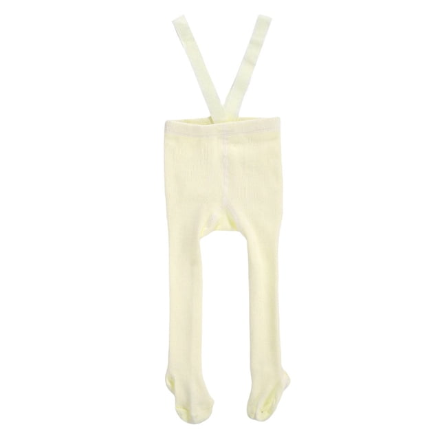 Breathable Baby Girls Solid Color High Waist Suspender Pantyhose