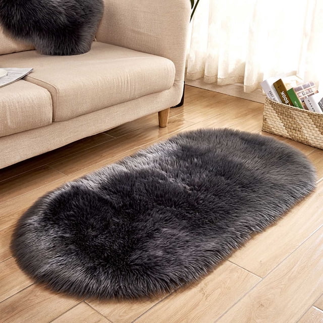 Up to 70% Off! Gspmoly Super Soft Faux Sheepskin Area Rugs for Bedroom Floor Carpet Faux Rug Bedside Rugs up to 70% Off