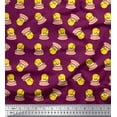 thumbnail image 1 of Soimoi Velvet Fabric Cup,Plate & Chick Cartoon Printed Craft Fabric by the Yard 58 Inch Wide, 1 of 3