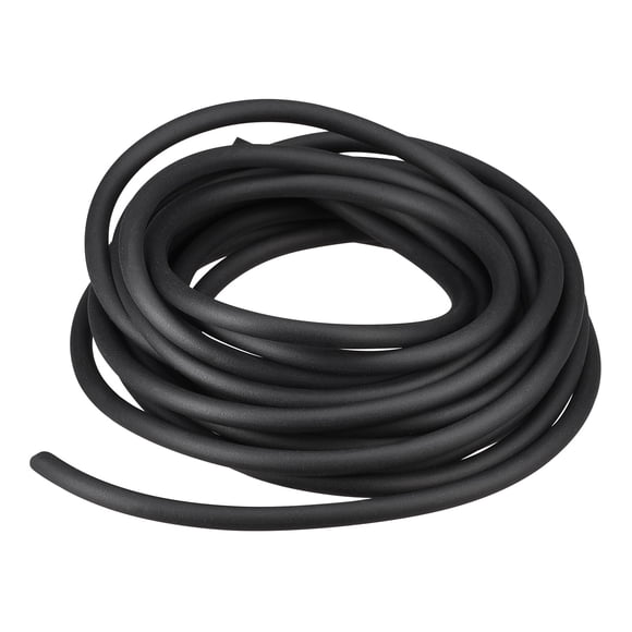 Unique Bargains Tuyauterie de Cordon en Caoutchouc Solide 10 Pieds 4mm Dia Tube en Caoutchouc Noir Mat pour Fabrication d'Artisanat DIY