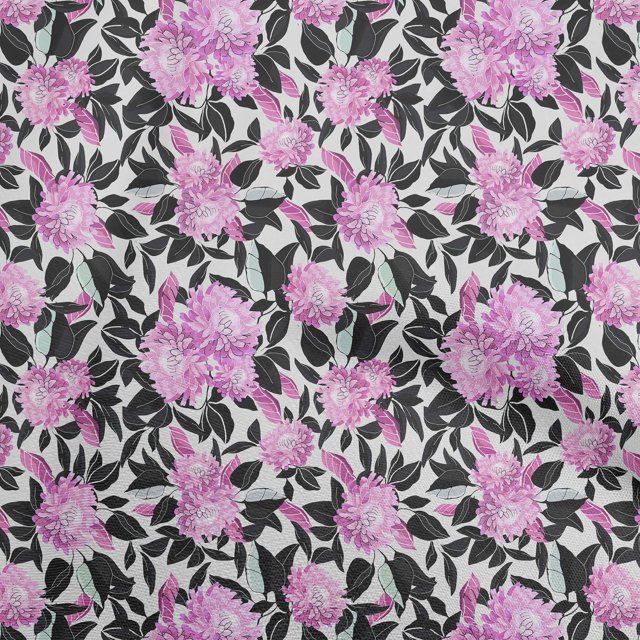 oneOone Velvet Pink Fabric Florals Sewing Craft Projects Fabric Prints By Yard 58 Inch Wide