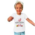 thumbnail image 2 of Penkiiy T-Shirts de Pâques pour Enfants Garçons Filles Mode Mignon Oreilles de Lapin de Pâques Œufs de Pâques Imprimé Col Rond Manches Courtes 13 Ans Blanc, 2 of 4