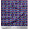 thumbnail image 1 of Soimoi Tissu en Cambric de Coton, Tissu à Imprimé Damassé Ogee au Mètre, 56 Pouces de Large, 1 of 5