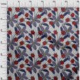 thumbnail image 3 of oneOone Viscose Chiffon Red Fabric Floral Retro Craft Projects Decor Fabric Printed By The Yard 42 Inch Wide, 3 of 5