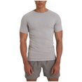 thumbnail image 1 of cfhntfmh Men's Muscle T Shirts Ribbed Knit Stretch Short Sleeve Round Neck Workout Tees Solid Color Slim Fit Knit Shirts, 1 of 7