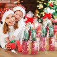 thumbnail image 4 of HLONK Clear Cellophane Gift Bags with Bows for Gift Baskets and Holiday Wrapping OPP Material Multi Color Extra Large Size, 4 of 8