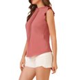 thumbnail image 4 of INSPIRE CHIC Blouse Sans Manches pour Femme, à Volants, Plissée, Blouse CHIC pour le Travail, S Rose Foncé, 4 of 8