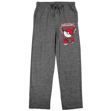 Pokemon Pokeball Men's Heather Gray Sleep Pajama Pants-XL