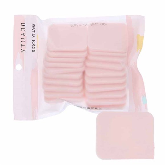 Xingzhi Latex Cosmetic Puff Set Women's Beauty Sponge Blender Wedge Makeup Accessory 20pcs, CXT022 & Square