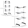 thumbnail image 3 of HOMCOM Foldable Clothes Drying Rack with 2 Side Wings and 4 Castors Black, 3 of 10