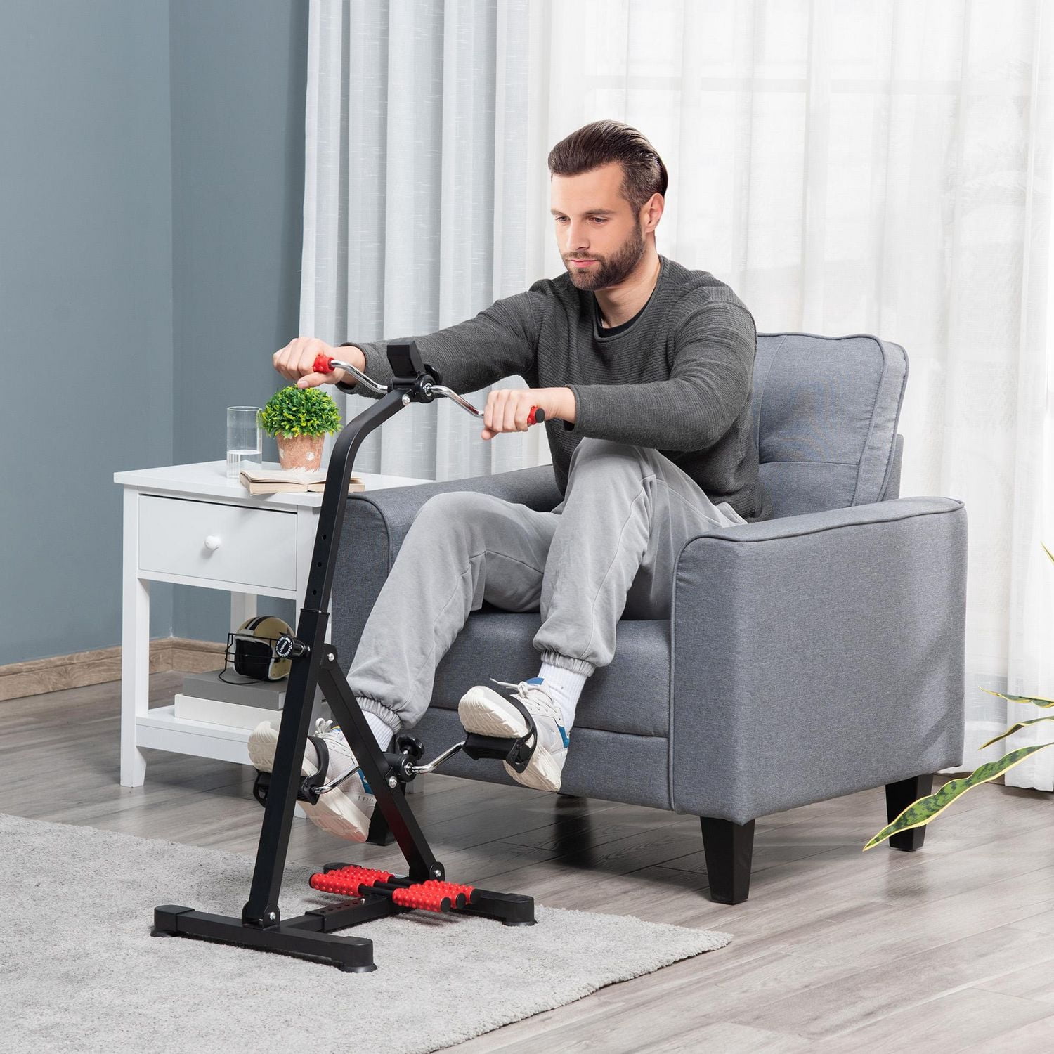 Soozier Pedal Exerciser Rehabilitation Exercise Bike for Seniors and Elderly