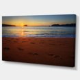 thumbnail image 2 of Foot printed Sandy Ocean Beach - Seashore Canvas Art Print, 2 of 4