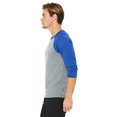 thumbnail image 3 of Bella + Canvas Unisex 3/4-Sleeve Baseball T-Shirt, 3 of 3