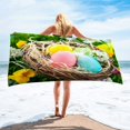 thumbnail image 1 of Easter Decorations Microfiber Beach Towel Super Lightweight Colorful Bath Towel Sandproof Beach Blanket Multi-Purpose Towel For Travel Swimming Pool 30x60 Inch, 1 of 6
