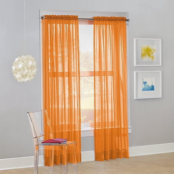 Sun Textile Voile Rod Pocket Curtain