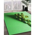 thumbnail image 3 of Ahgly Company Tapis d'Intérieur Lavable à la Machine, Carré, Transitionnel, Vert, Tapis de Zone, 6 Pieds Carré, 3 of 7