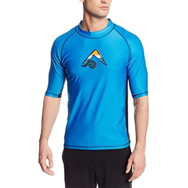 Kanu Surf Men's Mercury UPF 50+ Rashguard, Royal, Large