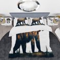 thumbnail image 2 of Designart "Bear s Forest Fusion V" Abstract Bedding Covert Set - Bear Orange Animals Bed Set With 2 Shams, 2 of 6