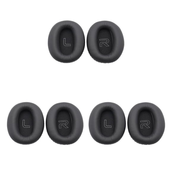 ZheElen Coussinets d'Oreille Couleur Unie Coussin Casque de Jeu Coussinets d'Oreille Oreillette Supra-Auriculaire Pièces de Réparation Remplacement pour W820BT Noir 3Ensemble