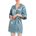 thumbnail image 2 of Mlkoz Womens Summer Clothes, Women's Color Ding Robe Bathrobe Color Light Summer Thin Short Cardigan Robe, Women Gifts, 2 of 4