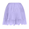 thumbnail image 4 of Lace Mini Skirts for Women Elastic Low Rise Frill Flowy Skirt Y2k Layered Asymmetrical Short Skirt, 4 of 6